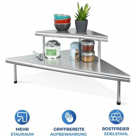 Scaffale Angolare In Legno 2 Ripiani Winter Shore - Per Bagno, Cucina O Toilette - Salvaspazio E Pratico - Foto 5