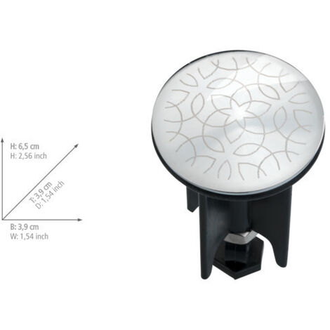 WENKO Tappo per lavandino Pluggy®, Scarico per lavabo, Odesa, Ottone