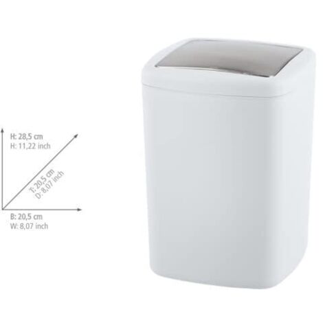 Contenitore Per Bagno Wenko Barcelona - Con Coperchio, Infrangibile, Grigio Antracite - Foto 4