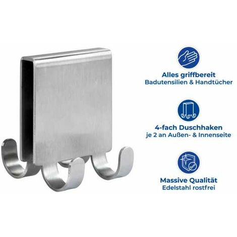 Gancio doppio per box doccia Vieste Duo WENKO