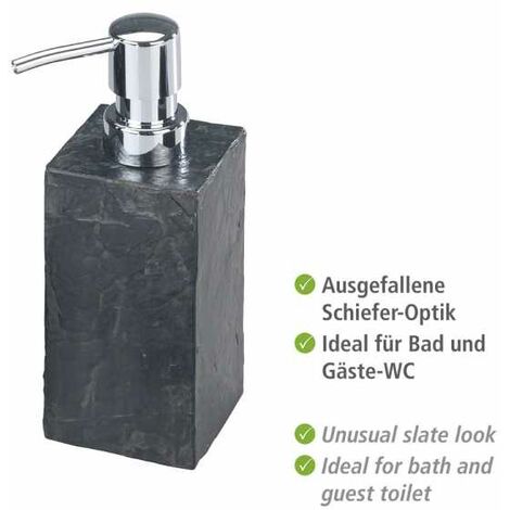 Dosatore Sapone Ceramica WENKO Cordoba - Nero E Blu, 8.5x8.5x13cm, 500ml - Foto 7