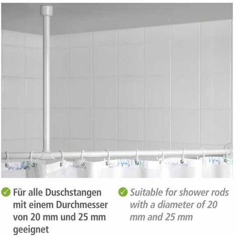 Supporto Per Barra Doccia Wenko 57 Cm - Nero, In Alluminio, Con Viti Inclusive - Foto 6