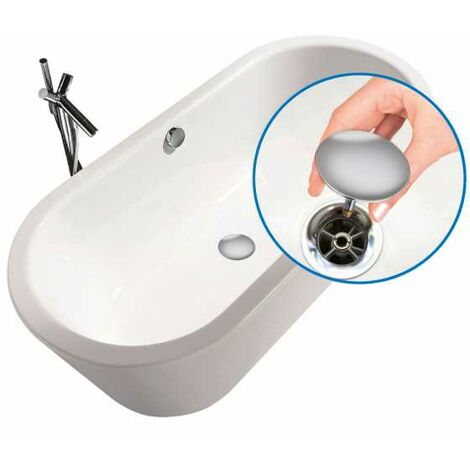 WENKO Tappo per lavandino Pluggy® XL, Scarico per lavabo, Goccia d