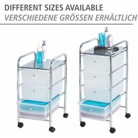 Carrello Bagno Wenko Messina - 4 Cassetti Trasparenti Con Rotelle - Acciaio Cromato 33x80.5x39cm - Foto 12
