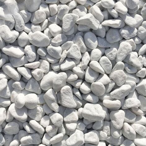 Big Bag de 1m³ (+/- 1,5T ≃ 20M²) Galet de Marbre Blanc de Carrare Ø 25/40 mm - Livraison PREMIUM