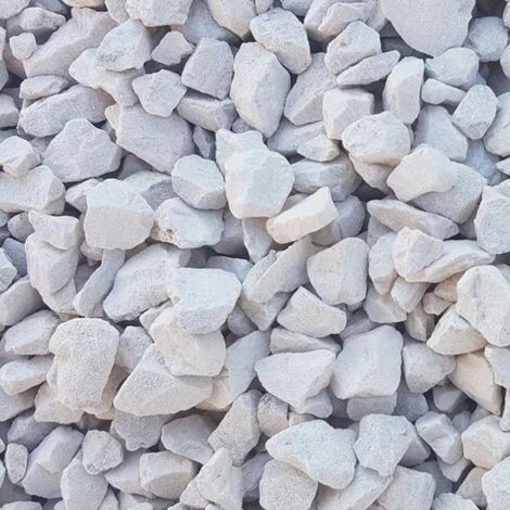 Big Bag de 0,9m³ (+/- 1,3T ≃ 20M²) Gravillon Calcaire SUPER Blanc Ø 6/14 mm - Livraison PREMIUM