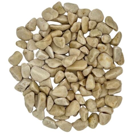 Big Bag de 0,75m³ (+/- 1000Kg) Galet de Marbre Ivoire Crème Ø 8/12 mm - Livraison PREMIUM