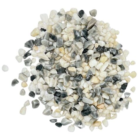 Big Bag de 0,75m³ 1000 Kg 15M²) Gravier de Marbre Blanc Bleuté