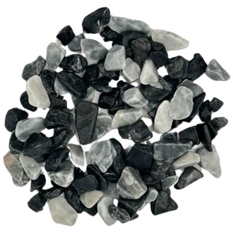 BIG BAG de +/- 1000 Kg Galet de Pierre Naturelle Zen Noir, Blanc et Gris Ø 8/12 mm - Livraison PREMIUM (1/4)
