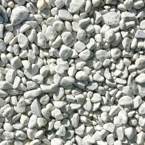 PACK 300kg Galet de Marbre Blanc de Carrare Ø 12/16 mm (12 Sacs x 25kg) - Livraison STANDARD