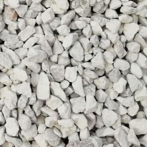 PACK 2M² Gravillon ECO Blanc/Gris/Beige Calcaire Ø 6/14 mm (4 X Sac de 25Kg +/- 100Kg ) - Livraison STANDARD