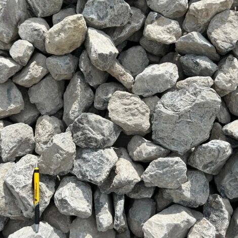 Pack +/- 1,5T ≃ 20M² (2 X 750 Kg) Ballast ou Pierre à Gabion Gris Ø 80/150 mm - Livraison STANDARD