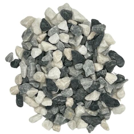 BIG BAG de +/- 500 Kg Gravier Multicolore Sombre de Marbre (noir, blanc et gris) Ø 8/16 mm - Livraison STANDARD (1/5)