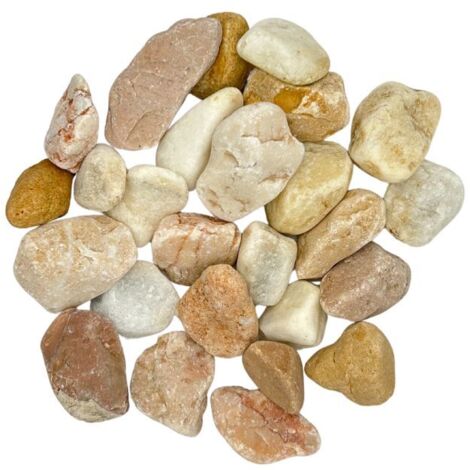 Big Bag de +/- 500 Kg Galet de Marbre du Portugual Eco (Rose de Valence, Blanc et Blanc Pur) Ø 20/30 mm - Livraison STANDARD