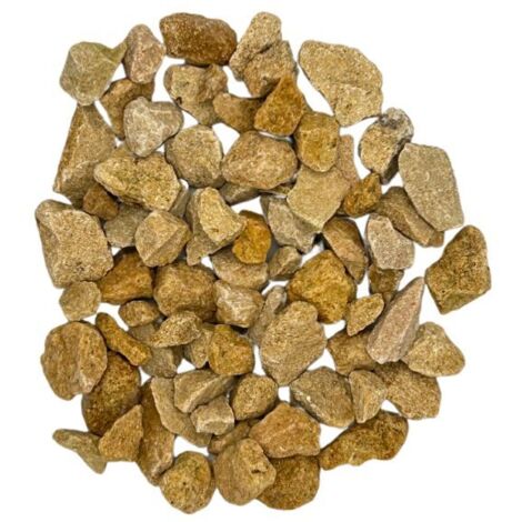 PACK +/- 1T (2 X 500Kg) Gravier de Marbre Amarillo Ocre Jaune Ø 8/16 mm - Livraison STANDARD (1/5)
