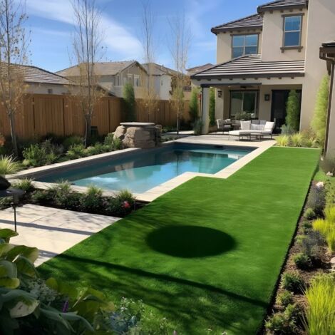 Gazon Synthétique GREEN PRO 38mm - 2Mx10M soit 20m2 - BBE (1/5)