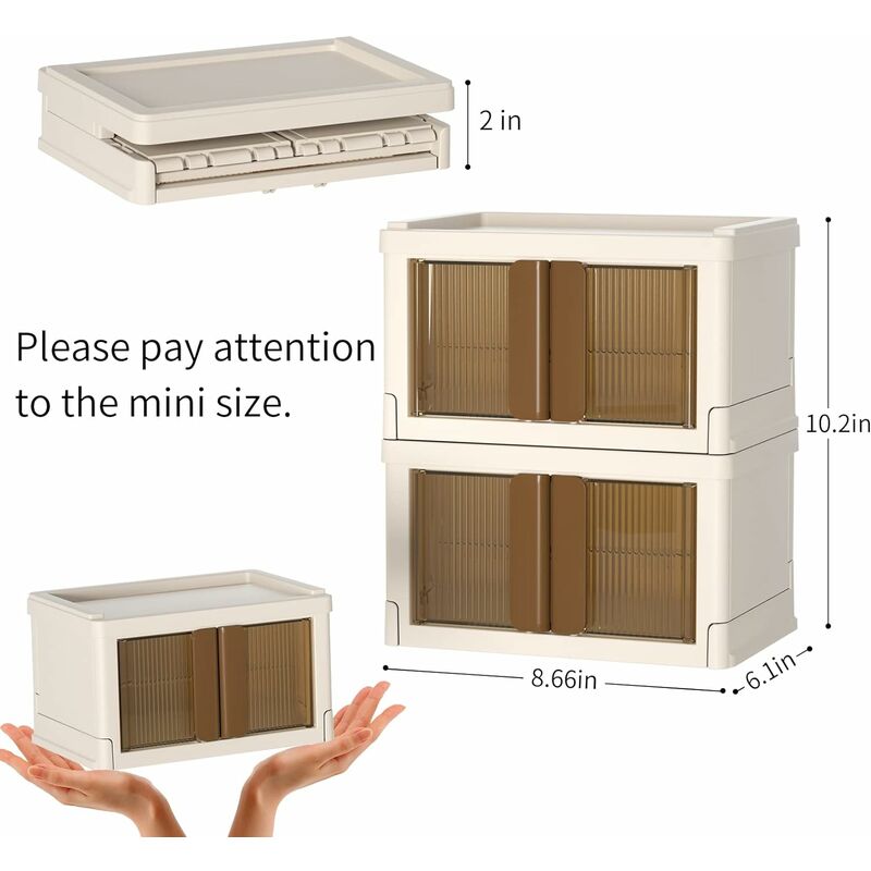 Boite Rangement Plastique, 2.7L Boîte De Rangement De Bureau