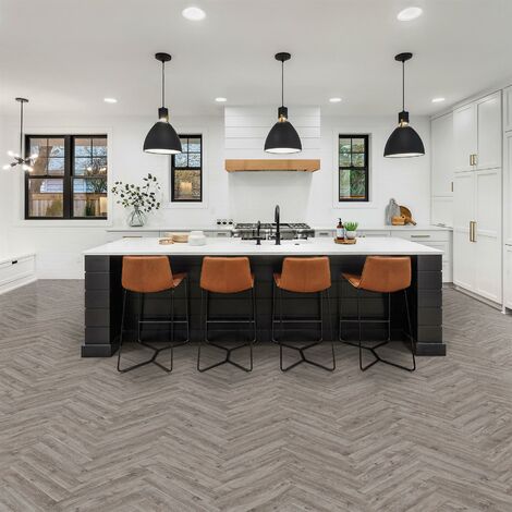 LVT Luxury Vinyl Flooring Tiles Rigid Core Langley Grey Wood 2.34m² - 30 Pack