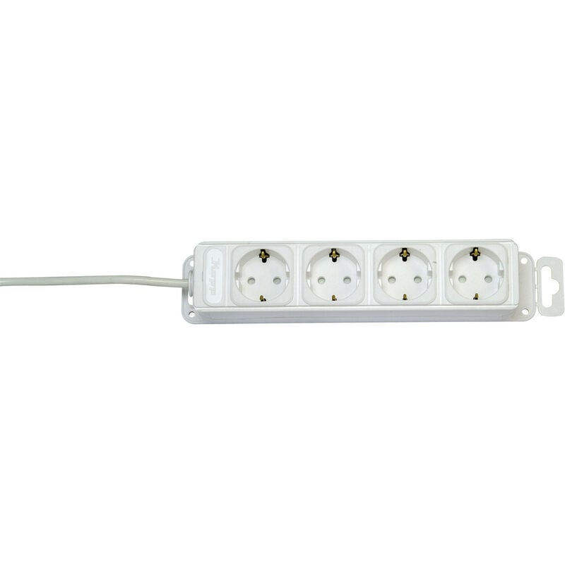 Kopp 127102016 Steckdosenleiste 4fach Weiß Schutzkontakt 1