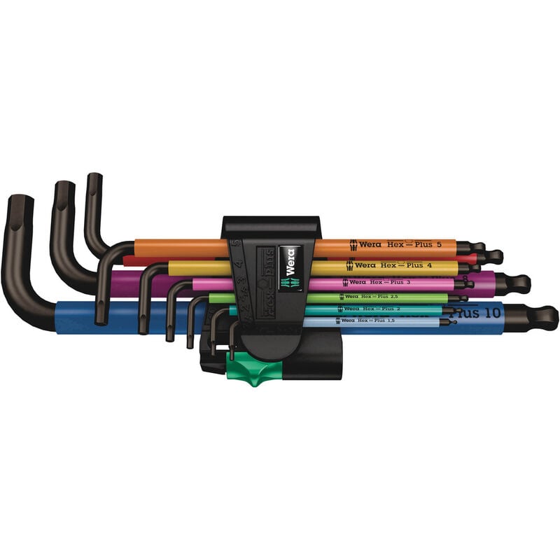 Wera 950/9  Winkelschraubendreher-Set 1.5 mm, 2 mm, 2.5 mm, 3 mm, 4 mm, 5 mm, 6 mm, 8 mm, 10 mm   9t
