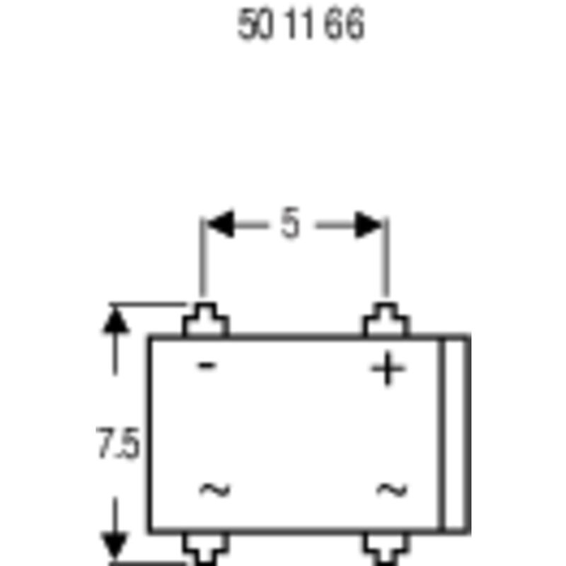 TRU COMPONENTS TC-B40D Brückengleichrichter DIL-4 80 V 1 A Einphasig