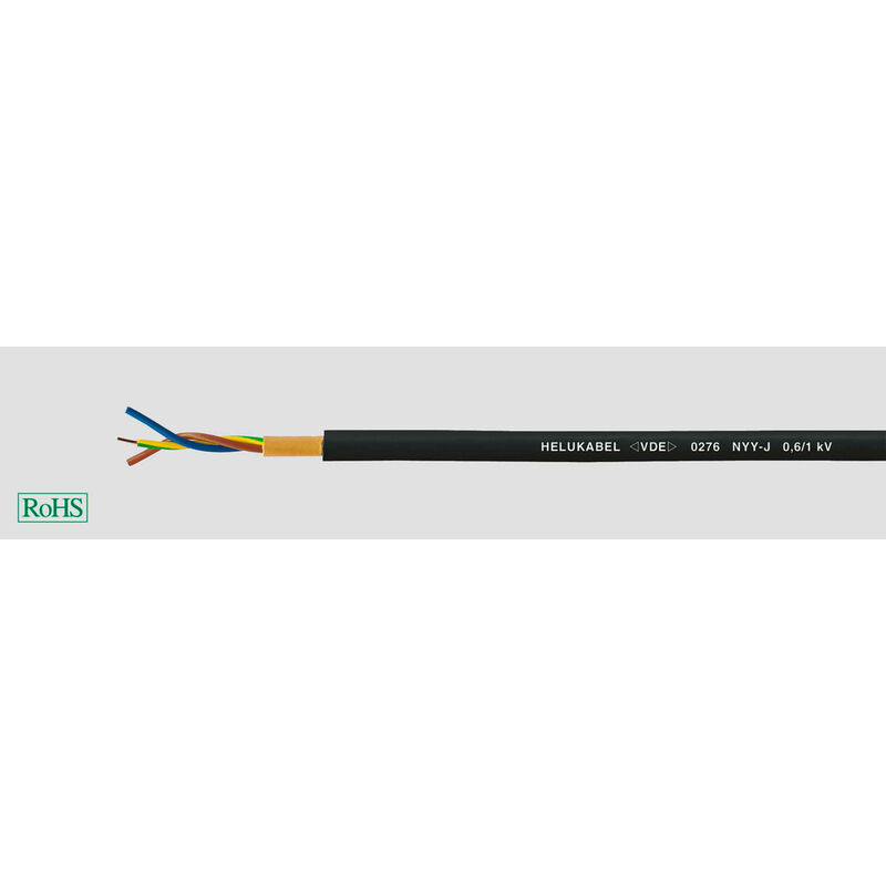 Erdkabel NYY-J 3G 1,5 Mm² Schwarz – 100 M Rolle Von Helukabel