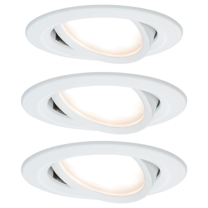 Paulmann 93449 Nova Einbauleuchte 3er Set LED LED 18 W Weiß (matt) | Deckenstrahler
