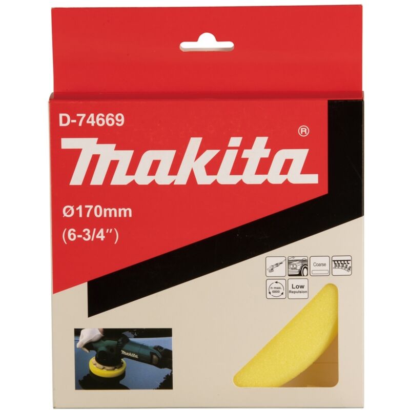 Makita D-74669 Klett-Schwamm Gelb 170mm Durchmesser 170 mm 1 St