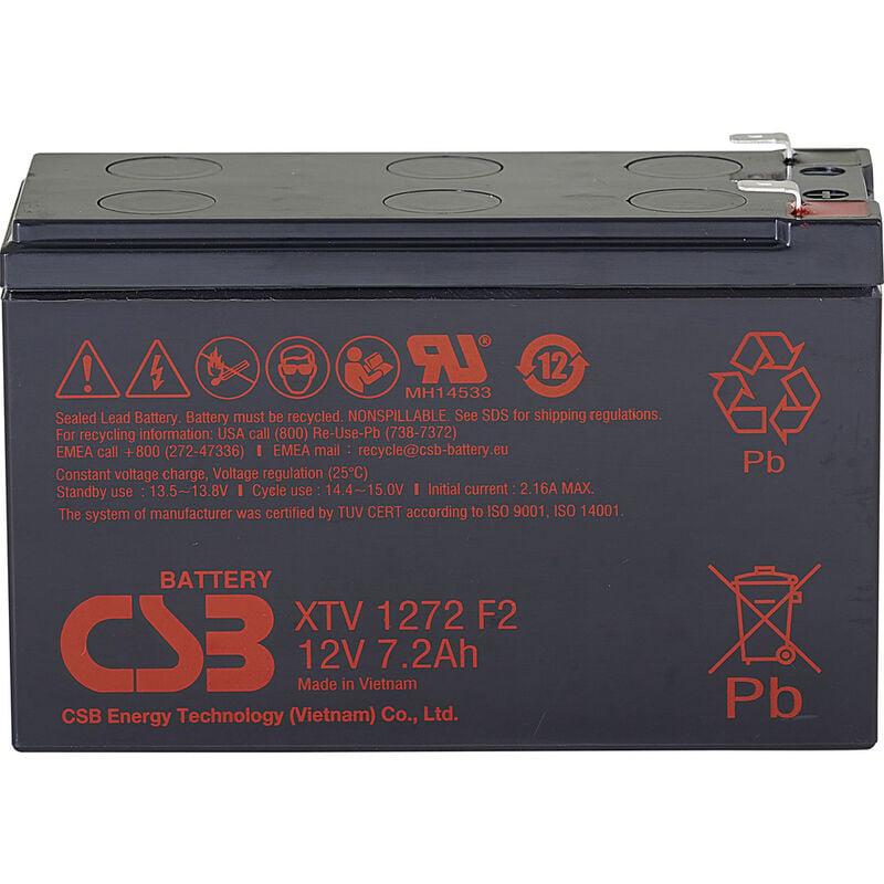 Csb Battery Xtv Xtv Bleiakku V Ah Blei Vlies Agm B X H X T X X Mm Flach