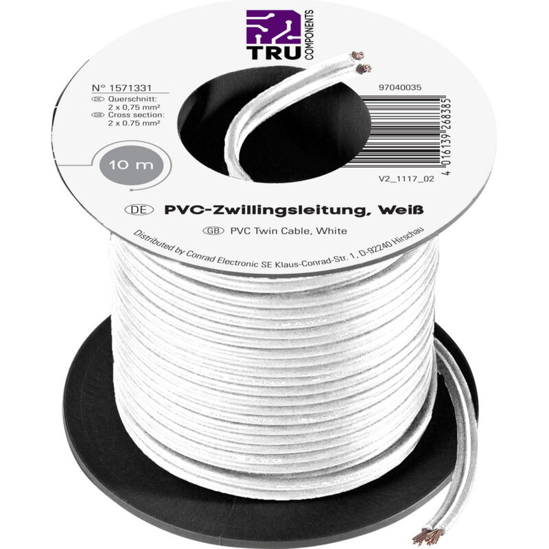 Cavo audio 2 x 2,50 mm2 2,50mm2-10m trasparente