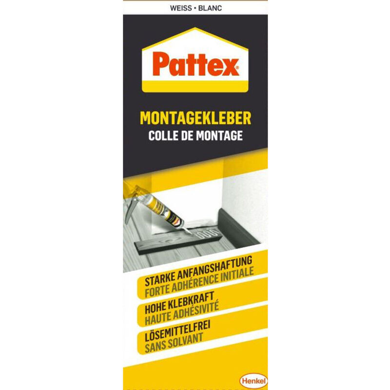 Pattex Montagekleber Herstellerfarbe 400 Weiß PCA40 g