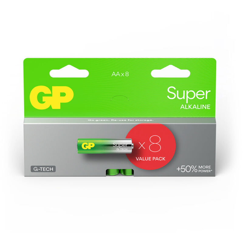 GP Batteries GPSUP15A258C8 Mignon (AA)-Batterie Alkali-Mangan 1.5 V 8 St.