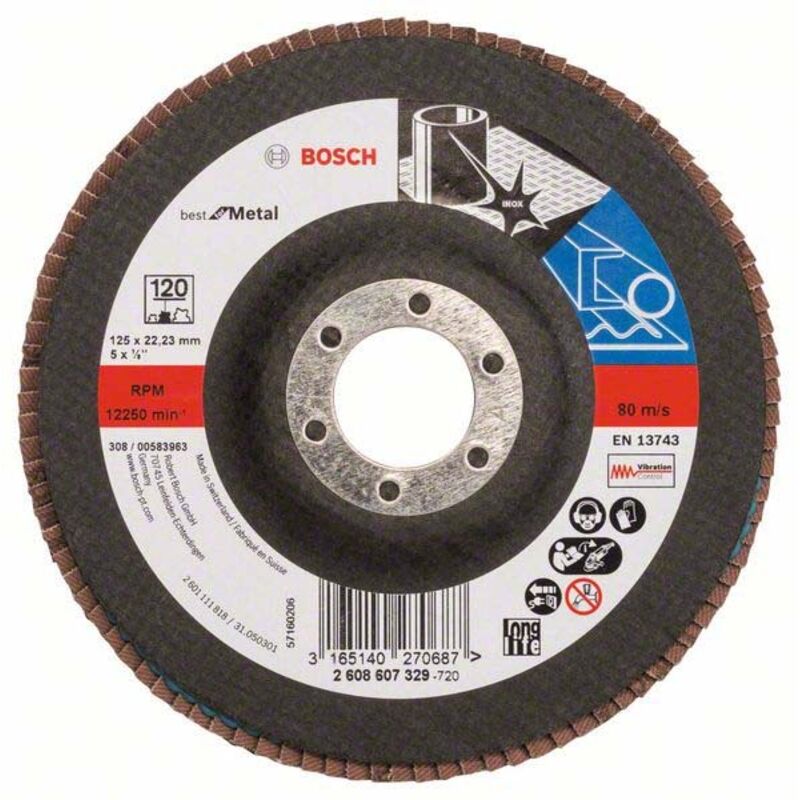 Bosch Accessories 2608607329 X571 Fächerschleifscheibe Durchmesser 