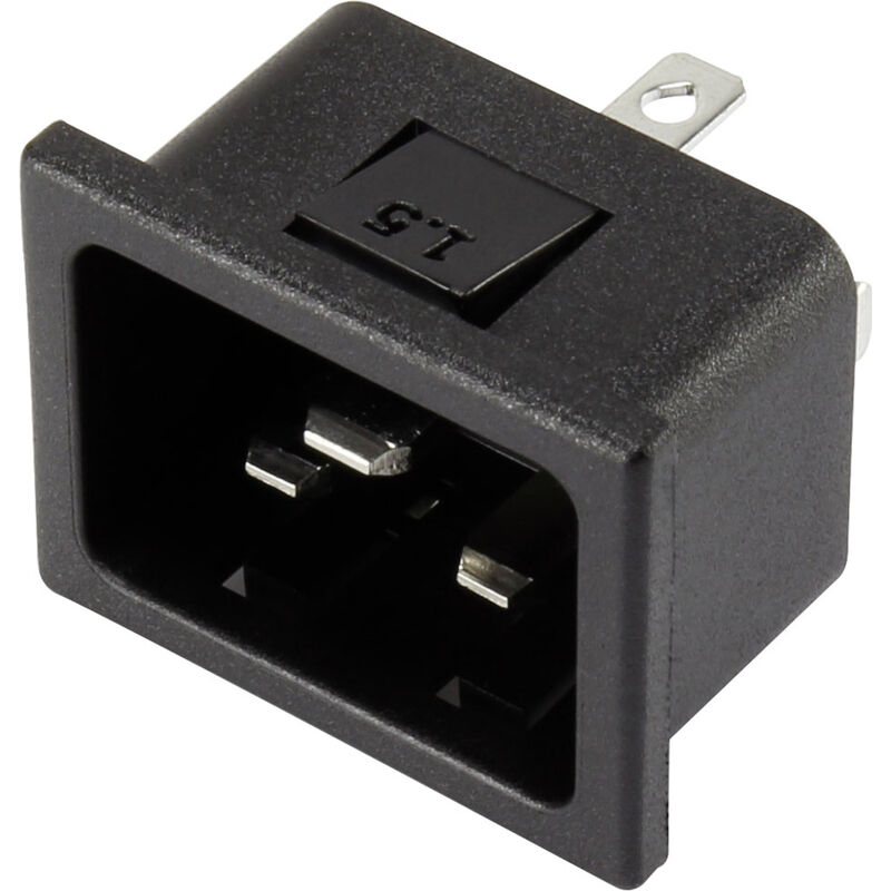 Kalthoff 344009 Warmgeräte-Steckverbinder – 2+PE, 16 A, Metall, Vertikaler Einbau