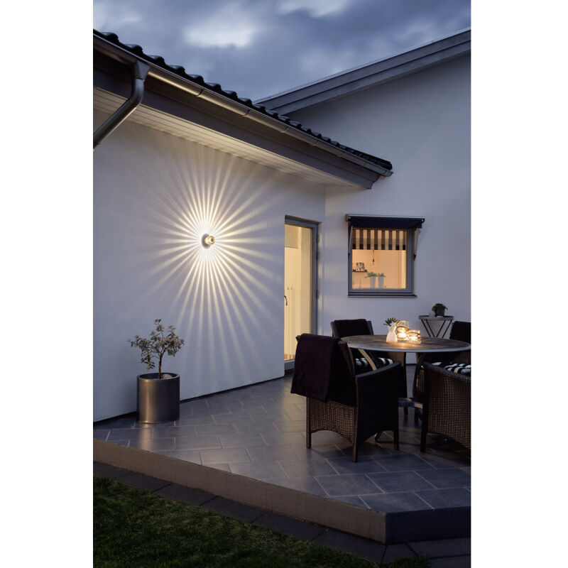 Bronz G Small 3 fest LED-Außenwandleuchte LED W LED G) (A 7900-800 eingebaut Konstsmide Monza EEK: -