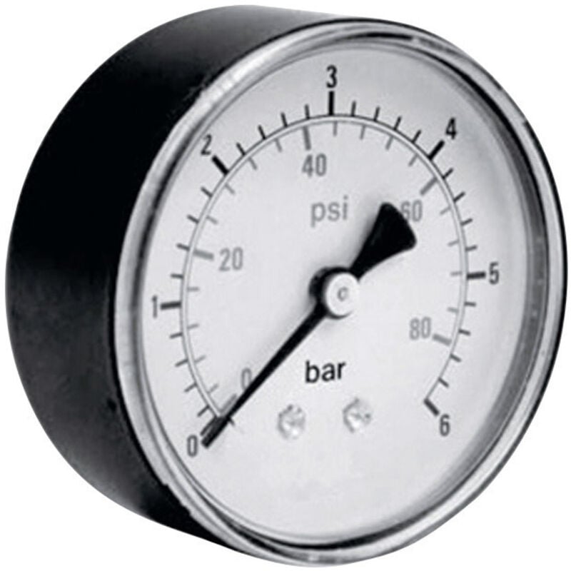 Manometer radial DN8 1/4 Zoll unten 0 bis 10 bar D 50mm