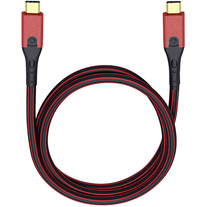 Cavo USB Evolution C3 Oehlbach, USB-A A USB-C, 2 M, Nero/rosso, Ricarica E Dati, Placcato Oro - 3