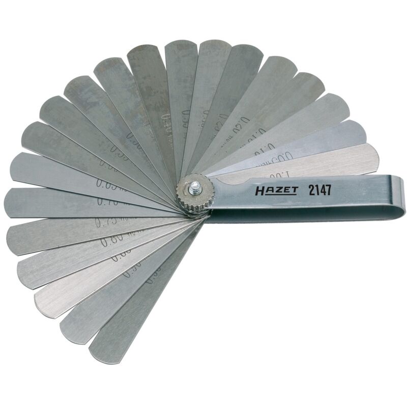 Produktbild von Qiaohome Fühlerlehre – 17 Blätter, 0,02–1,0 Mm, 200 Mm Lang, Metall, Mit Rändelschraube, Für Präzise Spaltmessungen