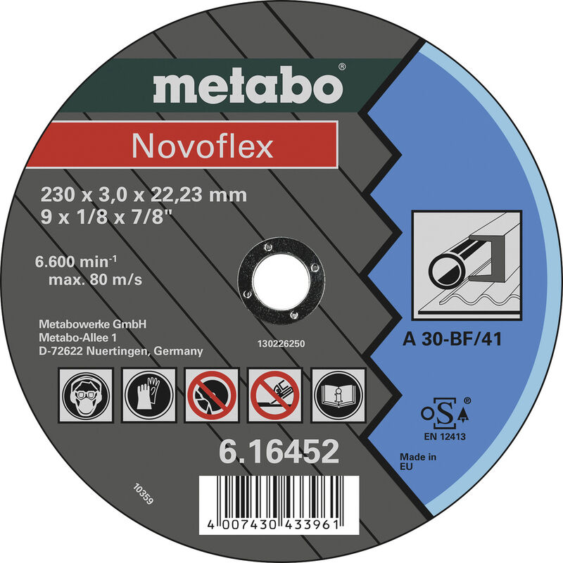 Metabo Novoflex 616452000 Trennscheibe gerade 230 mm 25 St. Metall | Trennscheiben