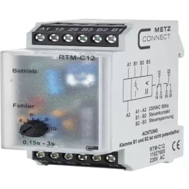 Crouzet Chronos 2 Zeitrelais MCR1 – Elektronisches Multifunktionsrelais 24-240V AC/DC, 1 Wechsler, DIN-Schiene