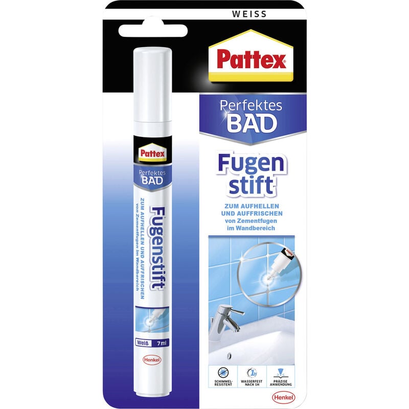 Pattex Perfektes Bad Fugenstift Herstellerfarbe Weiß PFS7 7 ml | Parkside, ab 29.01.