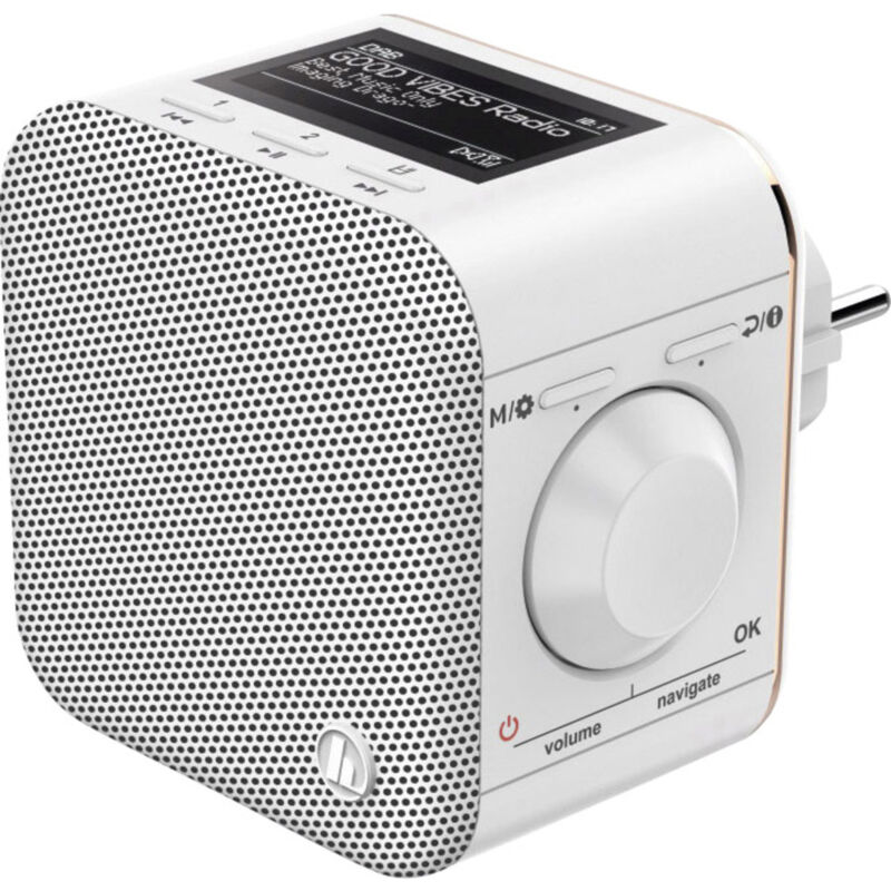 Hama DR40BT-PlugIn Steckdosenradio DAB+ AUX, Bluetooth® Weiß