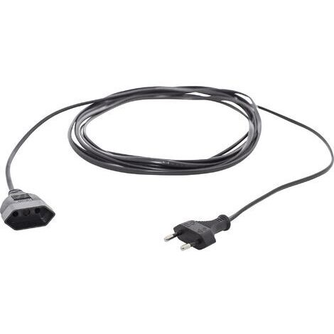 HAWA R696 Strom Verlängerungskabel  2.5 A Schwarz 3.00 m H03VVH2-F 2X 0,75 mm² flach