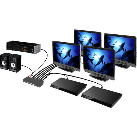 SpeaKa Professional Funkgerät SpeaKa Professional SP-HDE-320 HDMI-Funkübertragung  Set  50 M 5 Ghz 1 S0ydb0k8