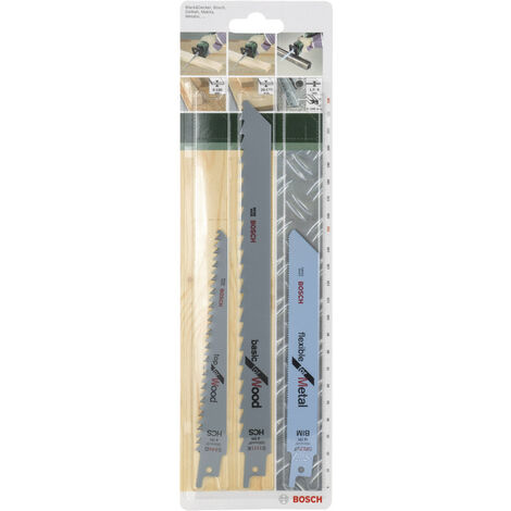 Bosch Accessories 2609256715 Säbelsägeblatt-Set S 922 EF, S 644 D, S 1111 K S 922 EF, S 644 D, S 111