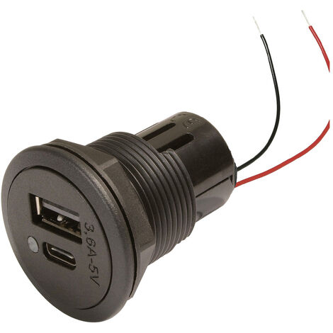 ProCar Power USB-C/A Doppelsteckdose 12 oder 24 V/DC