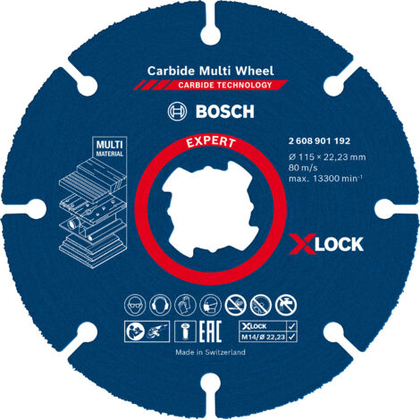 Bosch Accessories EXPERT Carbide Multi Wheel X-LOCK 2608901192 Trennscheibe gerade 115 mm 1 St.