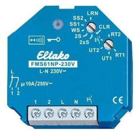 FMS61NP-230V Eltako Funk Schaltaktor Stromstoß-Schalter 1-Kanal Unterputz Schaltleistung (max.) 200 (1/5)