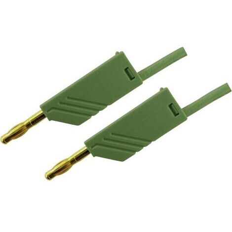 SKS Hirschmann MLN 100/2,5 GN Messleitung Lamellenstecker 4 mm Lamellenstecker 4 mm 1.00 m Grün 1 St (1/3)