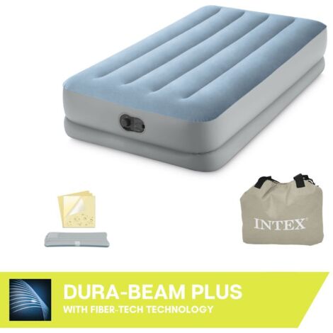 Intex 64157 TWIN DURA-BEAM COMFORT AIRBED Luftbett (L x B x H) 191 x 99 x 36 cm Blau-Grau